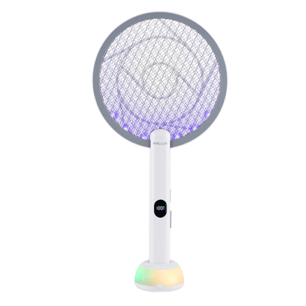 ไม้ตียุง WELLUX รุ่น NEIL-9013 แท่นชาร์จพร้อมโคมไฟ RGB จอแสดงผลดิจิตอล_0